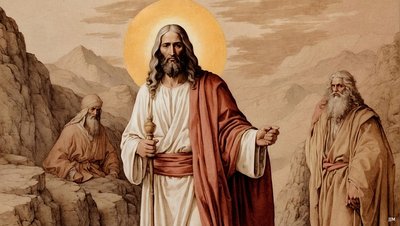 Jesus_Förklaring med Moses och Elia_02 av Josef Johann Michel
