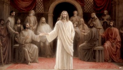 Jesus_visar sig för lärjungarna_01 av Josef Johann Michel