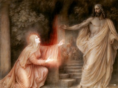 Jesus_sa till henne_Håll inte fast mig_02 av Josef Johann Michel