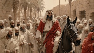 Jesus_inträder_i_Jerusalem_02 av Josef Johann Michel