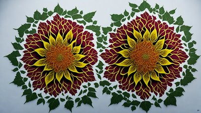 mandala: hibiskus-blomma element_02 av Josef Johann Michel