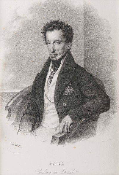 Ärkehertig Karl av Österrike 1771-1847, hertig av Teschen. av Josef Kriehuber