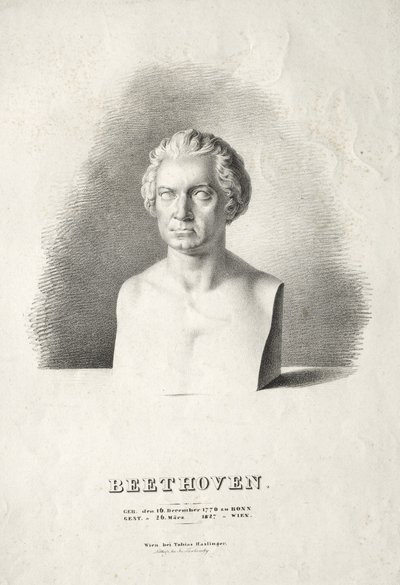 Byst av Ludwig van Beethoven av Josef Kriehuber