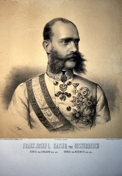 Franz Josef I. 1873 Litografi av Josef Kriehuber