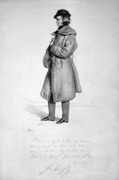 Franz Liszt 1840 av Josef Kriehuber