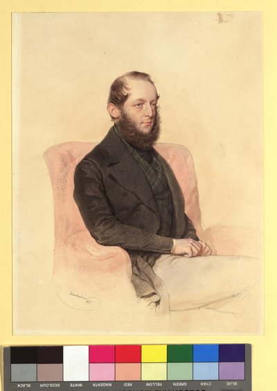 Greve Wilhelm Clemens Westphalen zu Fürstenberg (1818-1883) av Josef Kriehuber