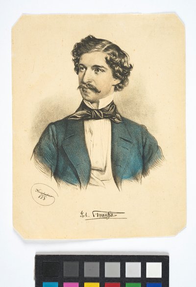 Inskrift: "Joh. Strauß" av Josef Kriehuber