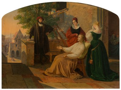 Lucas van Leydens sista ögonblick, 1843 av Josef Mánes
