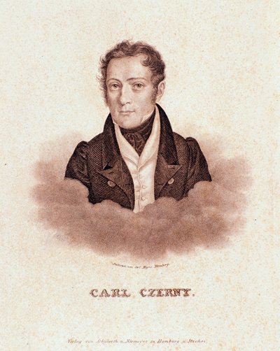 Porträtt av Carl Czerny (litografi av Josef Nikolaus Kriehuber