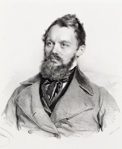 Porträtt av Heinrich Laube (Sprottau av Josef Nikolaus Kriehuber