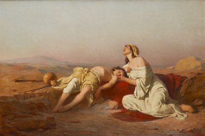Hagar och Ismael i öknen av Josef Straka