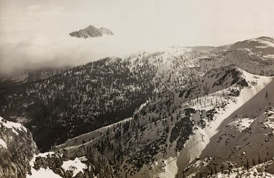 Album "Meine weltkriegs - Erinnerungen South-West Front (Kärnten, Italien, Sydtyrolen) (Mitt världskrig - minnen från sydvästra fronten i Kärnten, Italien, Trentino-Alto Adige) 31/03/1915-12/11/ 1918 - Josef Zohles Wien ": utsikt över Alperna (s/v foto av Josef Zohles