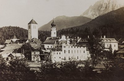 Album "Mitt världskrig - minnen av sydvästra fronten i Kärnten, Italien, Trentino-Alto Adige) 31/03/1915-12/11/ 1918 - Josef Zohles Vienna ": se Dobbiaco efter bomben av Josef Zohles