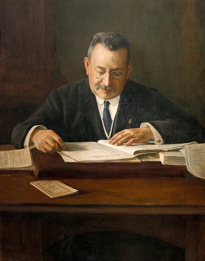 Porträtt av Enric Prat de la Riba (1870-1917), katalansk nationalistisk politiker, 1900-talet (målning) av Josep Maria Marquès i Puig