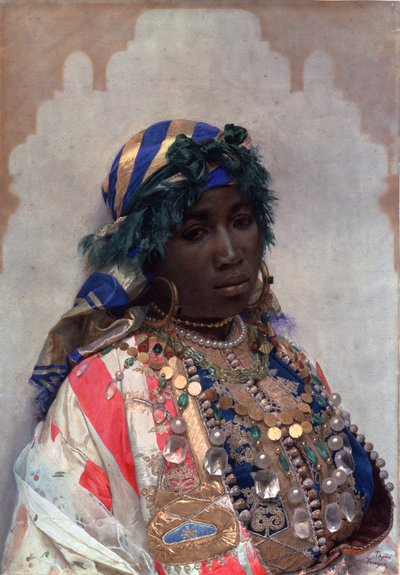 A Tangerian Beauty, c.1876 (wc på papper) av Josep Tapiro Baro