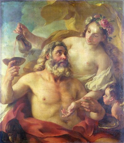 Jupiter, Hebe och Amor av Joseph-Marie the Elder Vien