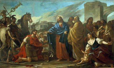 Kristi mirakel: "" centurionen vid Kristi fötter" av Joseph Marie, the Elder Vien
