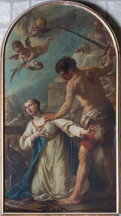 Martyren av Saint Catherine av Joseph Marie the Elder Vien