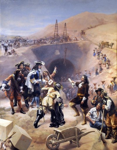 Byggarbetsplatsen för Canal du Midi av Joseph-Noel Sylvestre