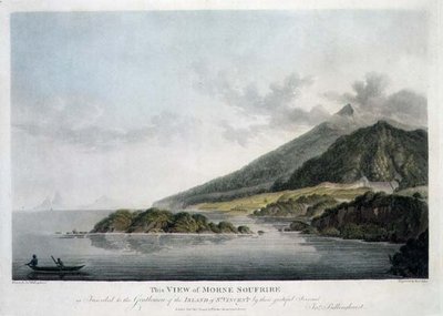 Vy över Morne Soufrire på ön St. Vincent, graverad och pub. av Francis Jukes (1747-1812) av Joseph (after) Billinghurst