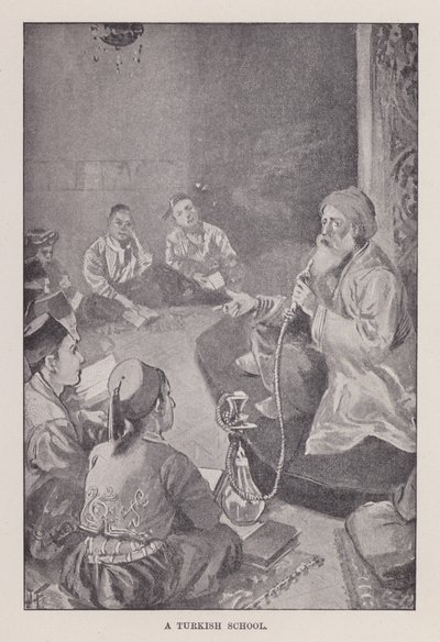 En turkisk skola (litho) av Joseph (after) Finnemore