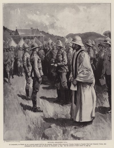 Buller tilldelar VC:s (litho) av Joseph (after) Finnemore