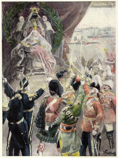Dronning Victorias karakter: Supremacy (farve litho) swed av Joseph (after) Finnemore
