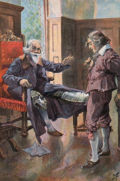 Robinson Crusoe: Min far ger mig utmärkta råd (färg litho) av Joseph (after) Finnemore