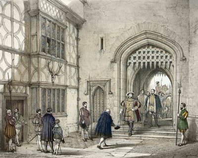 Henry VIII (1491-1547) på Hever Castle i Kent, efter Joseph Nash (1809-1878) av Joseph (after) Nash