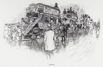 Bussar (litho) av Joseph (after) Pennell