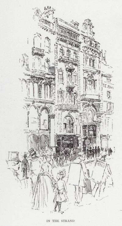 In the Strand (litho) av Joseph (after) Pennell