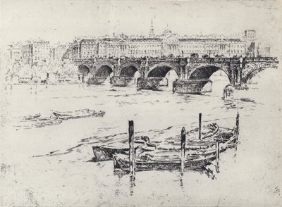 Somerset House (litho) av Joseph (after) Pennell