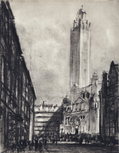Katedralen, Westminster (litho) av Joseph (after) Pennell