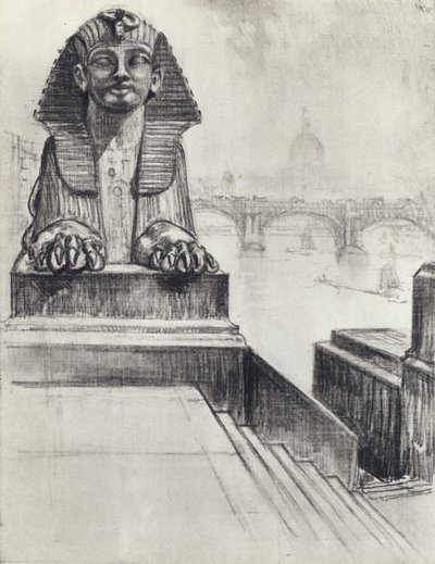 Sfinxen (litho) av Joseph (after) Pennell