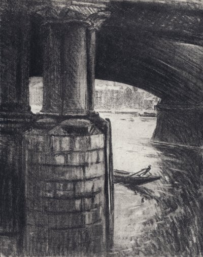 Under Blackfriars (litho) av Joseph (after) Pennell