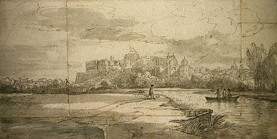 Windsor Castle (penna och bläck med tvätt på papper) av Joseph (attr. to) Farington