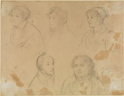 Fem porträtt av Joseph Anton Koch