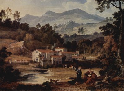 Tyska: Das Kloster San Francesco im Sabinergebirge bei Rom Klostret San Francesco di Civitella i Sabinerbergen av Joseph Anton Koch