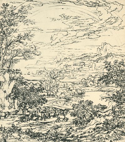 Landskap med regnbåge, sent 1700-tidigt 1800-tal, 1943. av Joseph Anton Koch