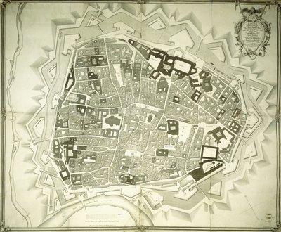 En graverad plan av Wien, 1770 av Joseph Anton Nagel