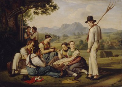 Gräsklippare i vila, 1819 av Joseph Anton Rhomberg