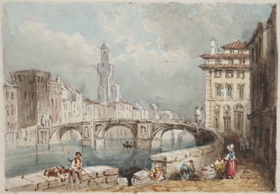 Florence, inklistrad i Thomas Moodys Journal of a tour through Schweiz and Italy, 1822 (wc på papper) av Joseph Axe Sleap