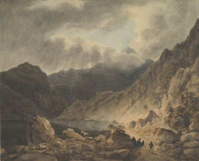 Storm över en sjö, 1800-1811. av Joseph Barber.