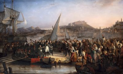 Napoleon lämnade ön Elba den 26 februari 1815 av Joseph Beaume