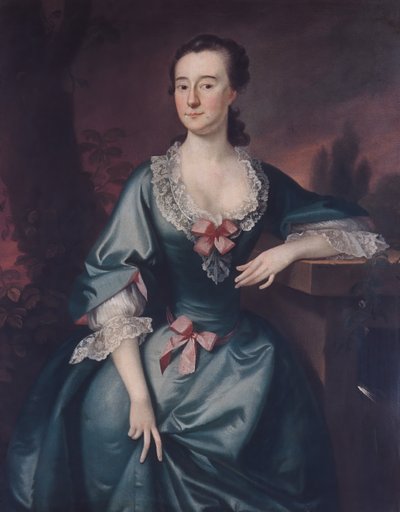 Mrs. David Chesebrough, 1754. av Joseph Blackburn