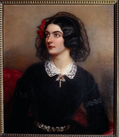 Porträtt av Lola Montes eller Montez (olja på duk) av Joseph Carl Stieler