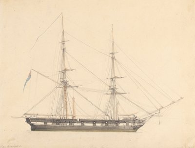 Single Brig med Union Jack och tre figurer av Joseph Cartwright