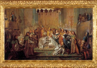 Dop av delfinen louis son till louis XIV (24 mars av Joseph Christophe
