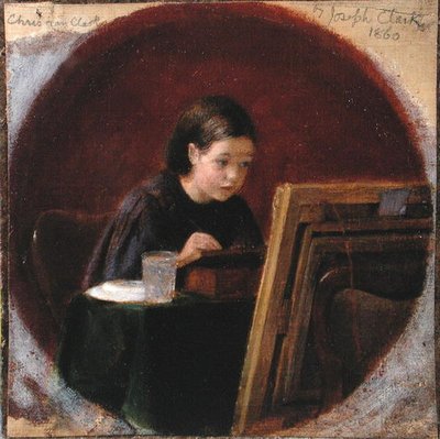 Porträtt av Christina Mary Clark, ca 1860 (olja på duk) av Joseph Clark