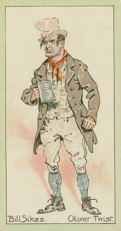 Bill Sikes, Oliver Twist (färglitografi) av Joseph Clayton (1856-1937) (after) Clarke